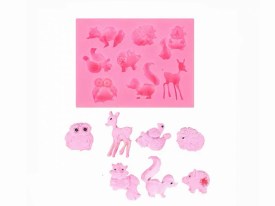Molde silicona animalitos del bosque 